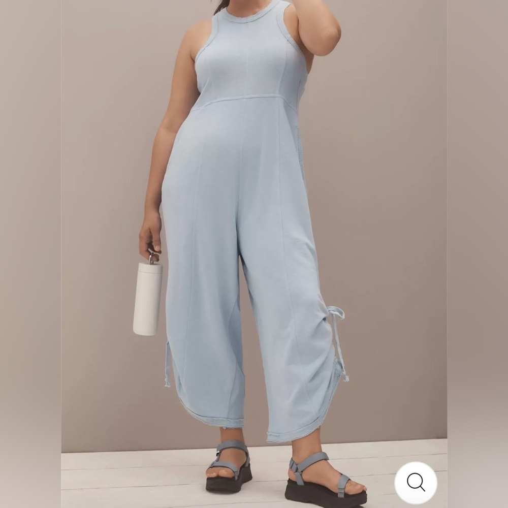 Plus size Romper - Denim blue 3x
